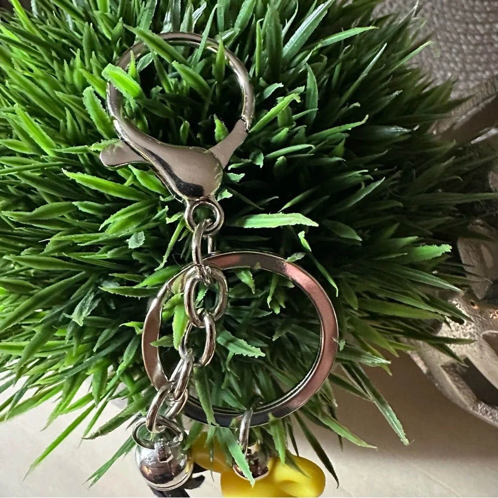 Mickey Mouse Silicone‎ Keychain With Black Tassel